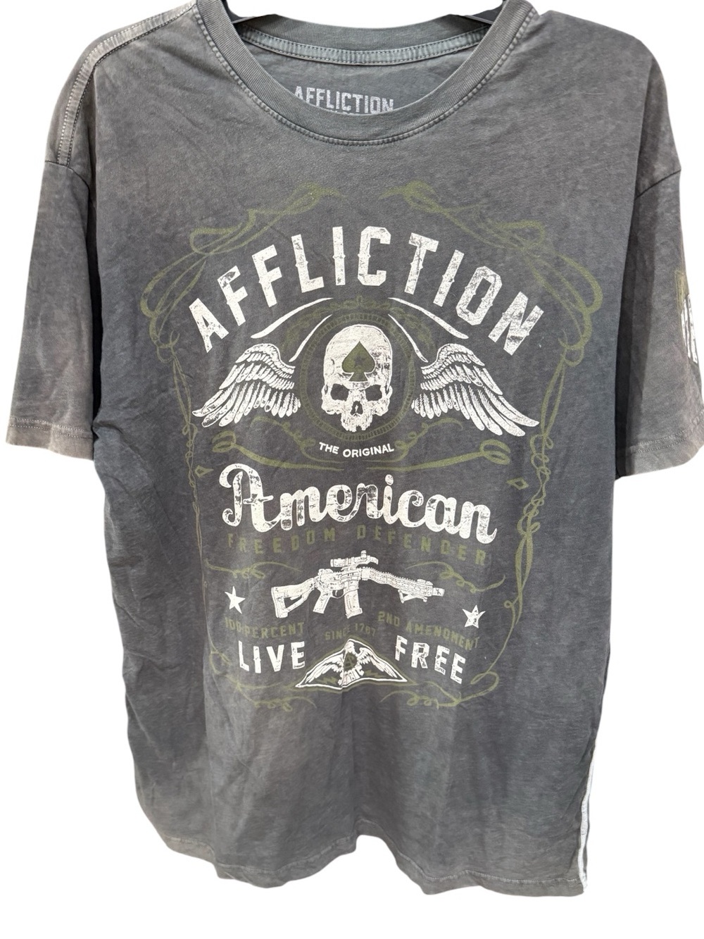 Affliction "Live Free Freedom Defender" short sleeve shirt XLarge